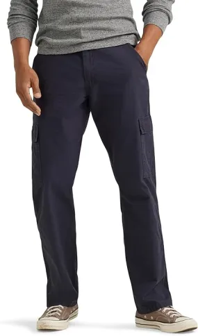 Wrangler Authentics Men’s Twill Relaxed Fit Classic Cargo Pant Navy 34x30